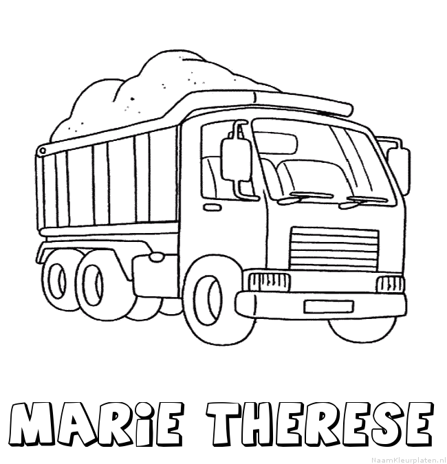 Marie therese vrachtwagen kleurplaat